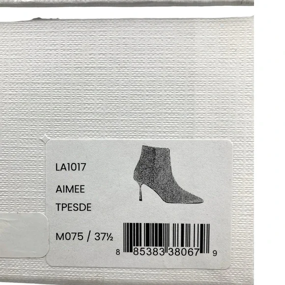 NIB L'Agence Aimee Beige Suede Ankle Boot - Sz 37.5 = US 7.5 - Picture 12 of 13